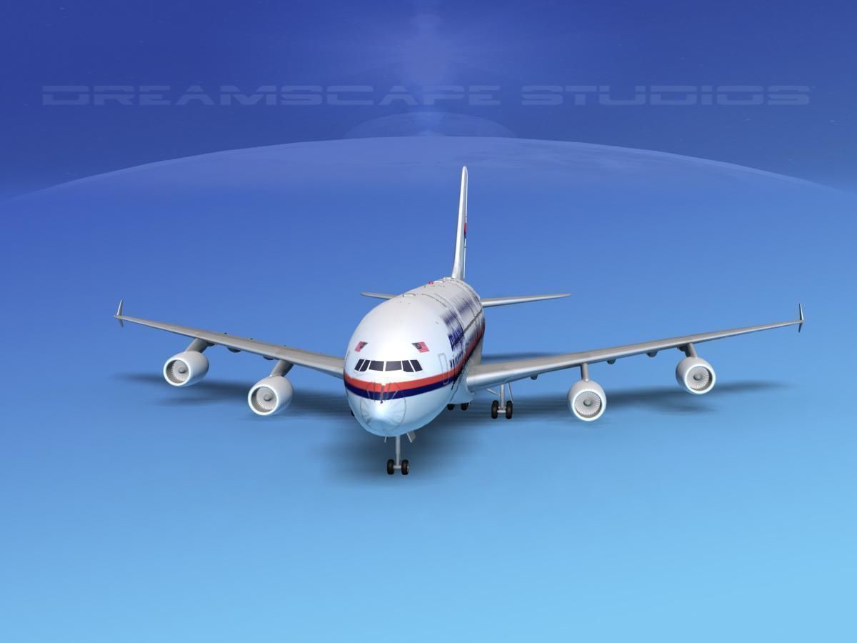 Airbus A380-800 Malaysia Airlines 3D model_1