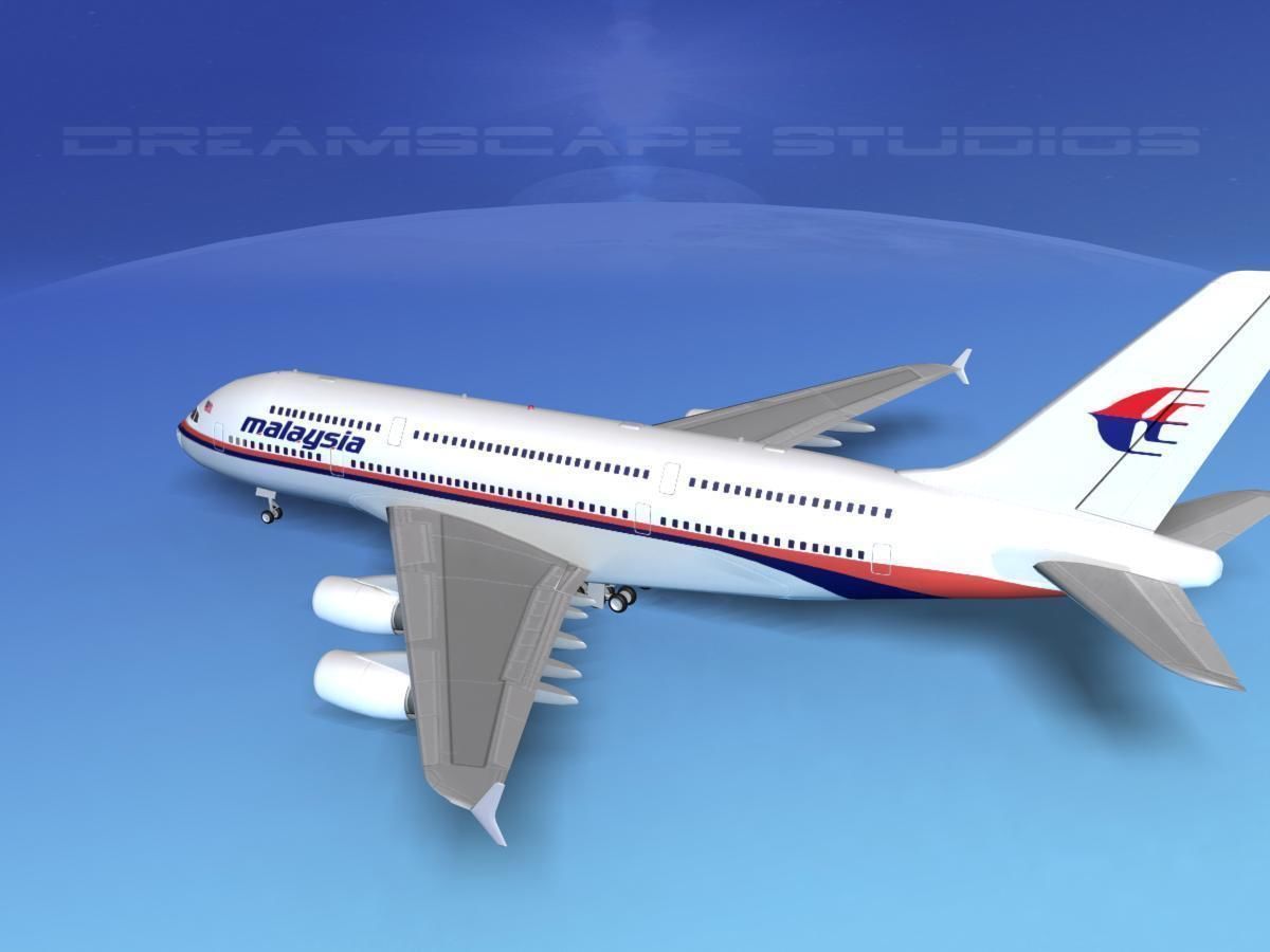 Airbus A380-800 Malaysia Airlines 3D model_8