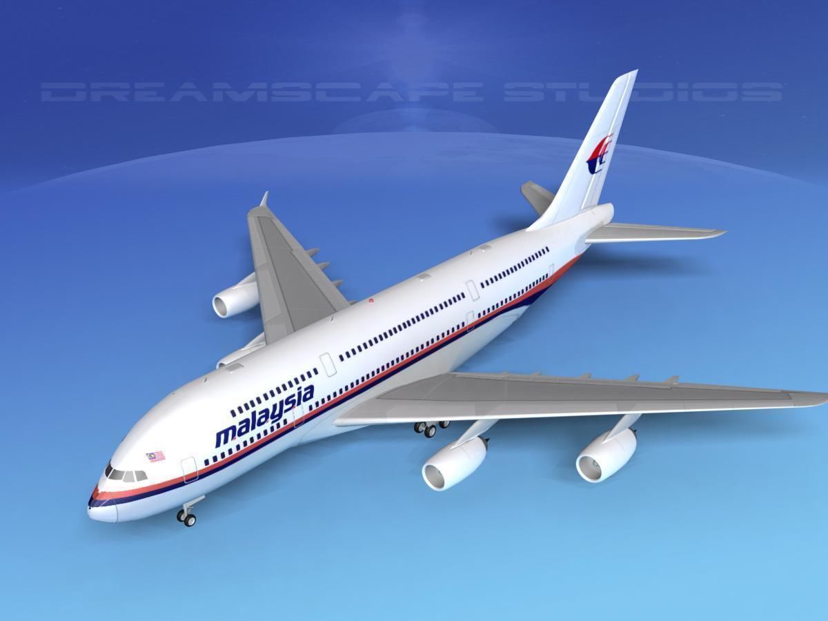 Airbus A380-800 Malaysia Airlines 3D model_10