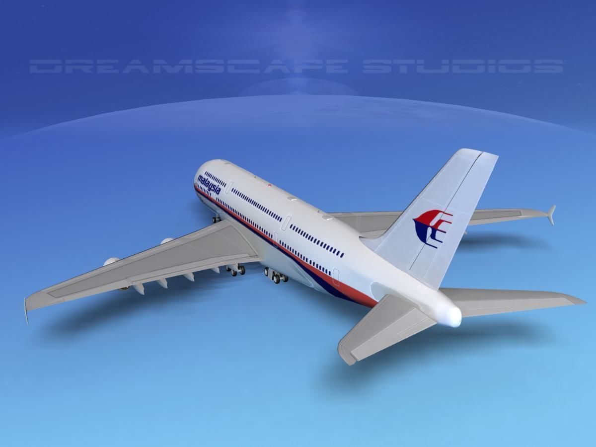 Airbus A380-800 Malaysia Airlines 3D model_7