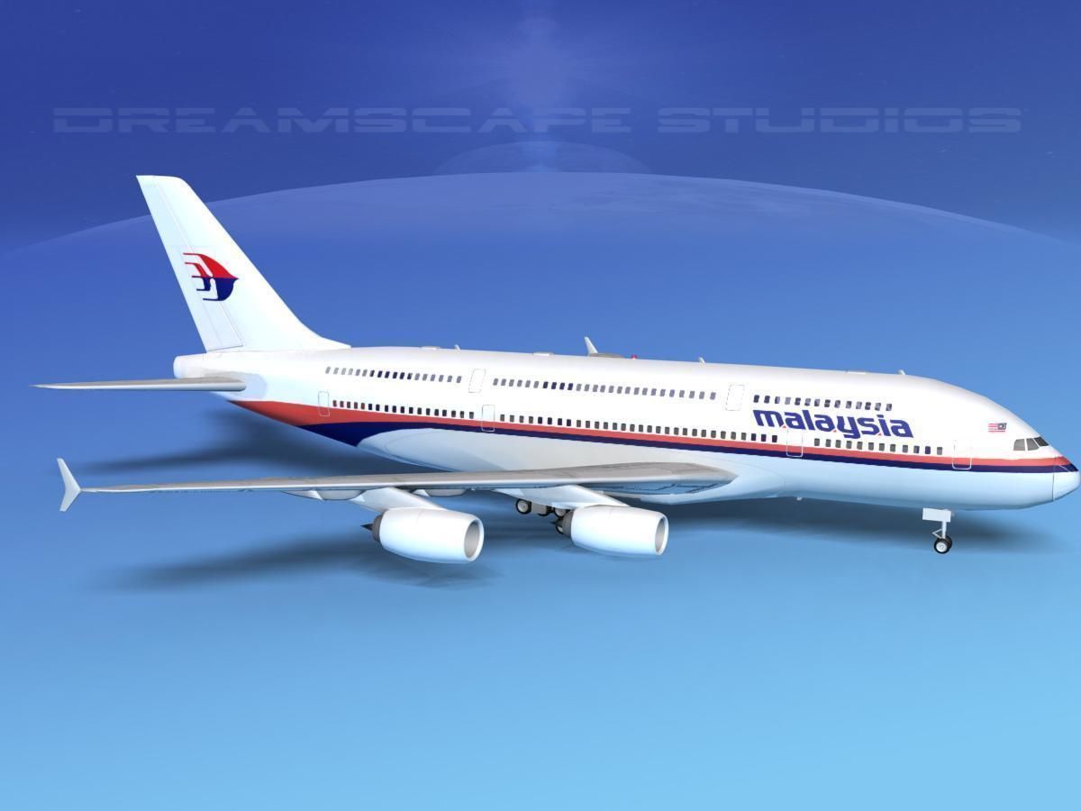 Airbus A380-800 Malaysia Airlines 3D model_3