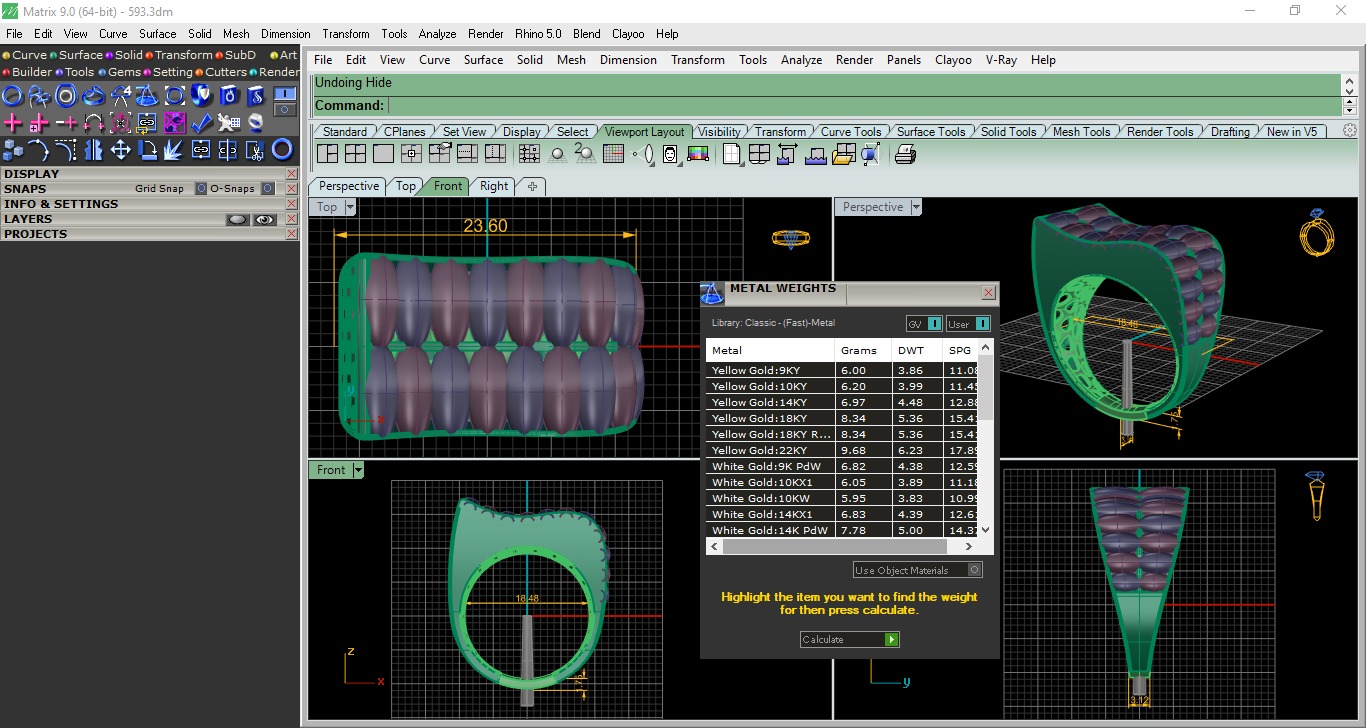 Chain Lock Plain gold ring 3D print model_3