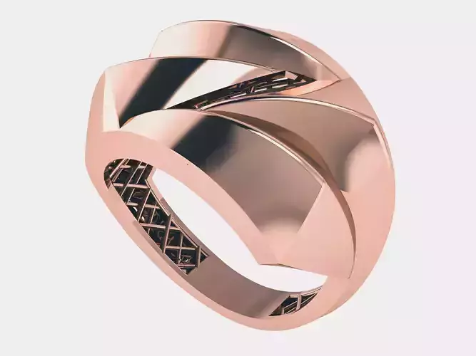 Wave Line Plain gold ring