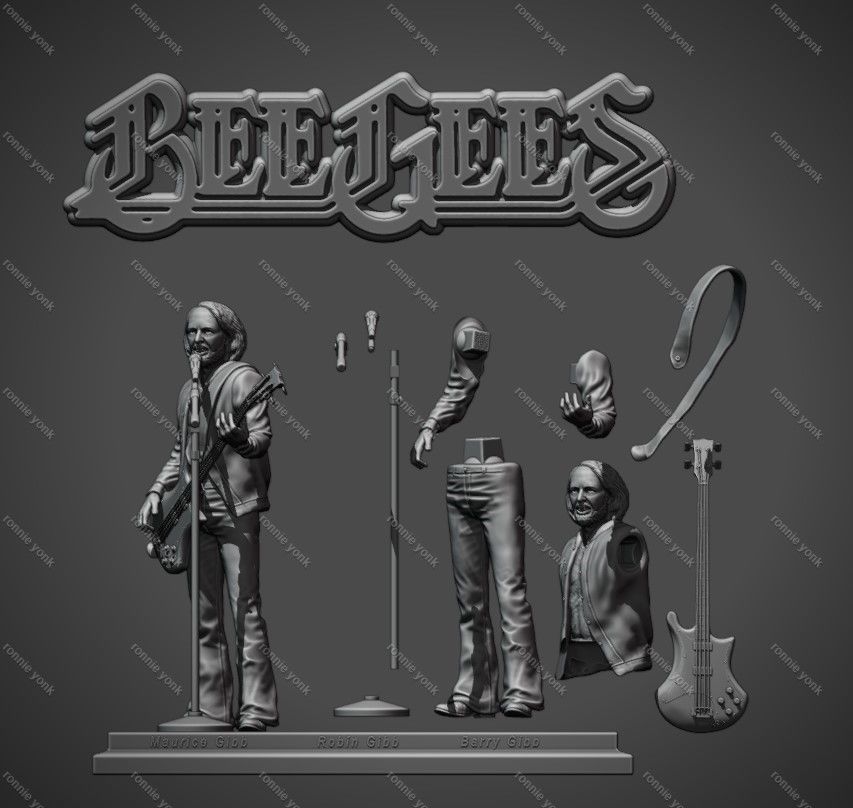 Maurice Gibb bee gees 3d printing 3D print model_3
