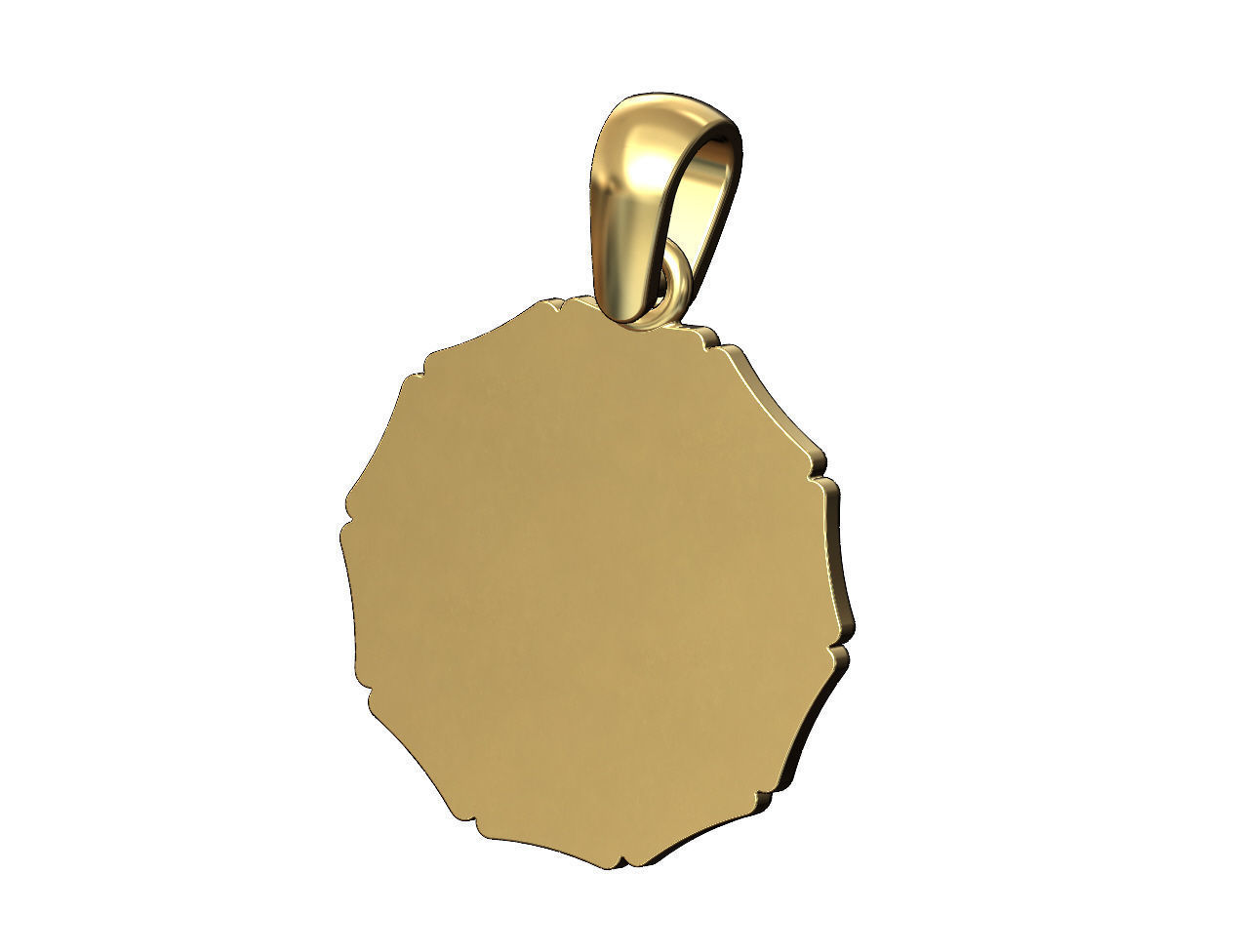 Diamond butterfly bamboo pattern pendant with bail 3D print model_4