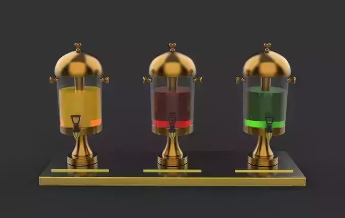 Juice Jar and Juice Dispenser 3D model
