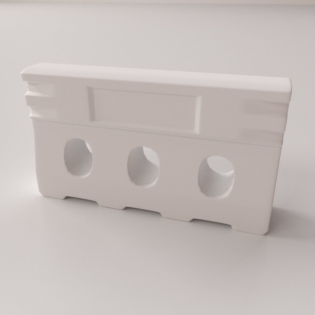 Jersey Barrier 3D model_3