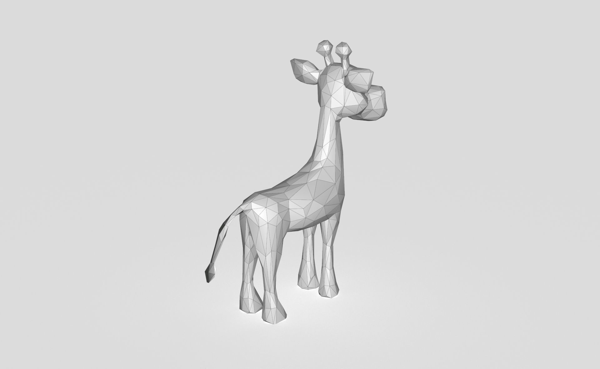 Giraffe Low-poly Low-poly 3D model_3