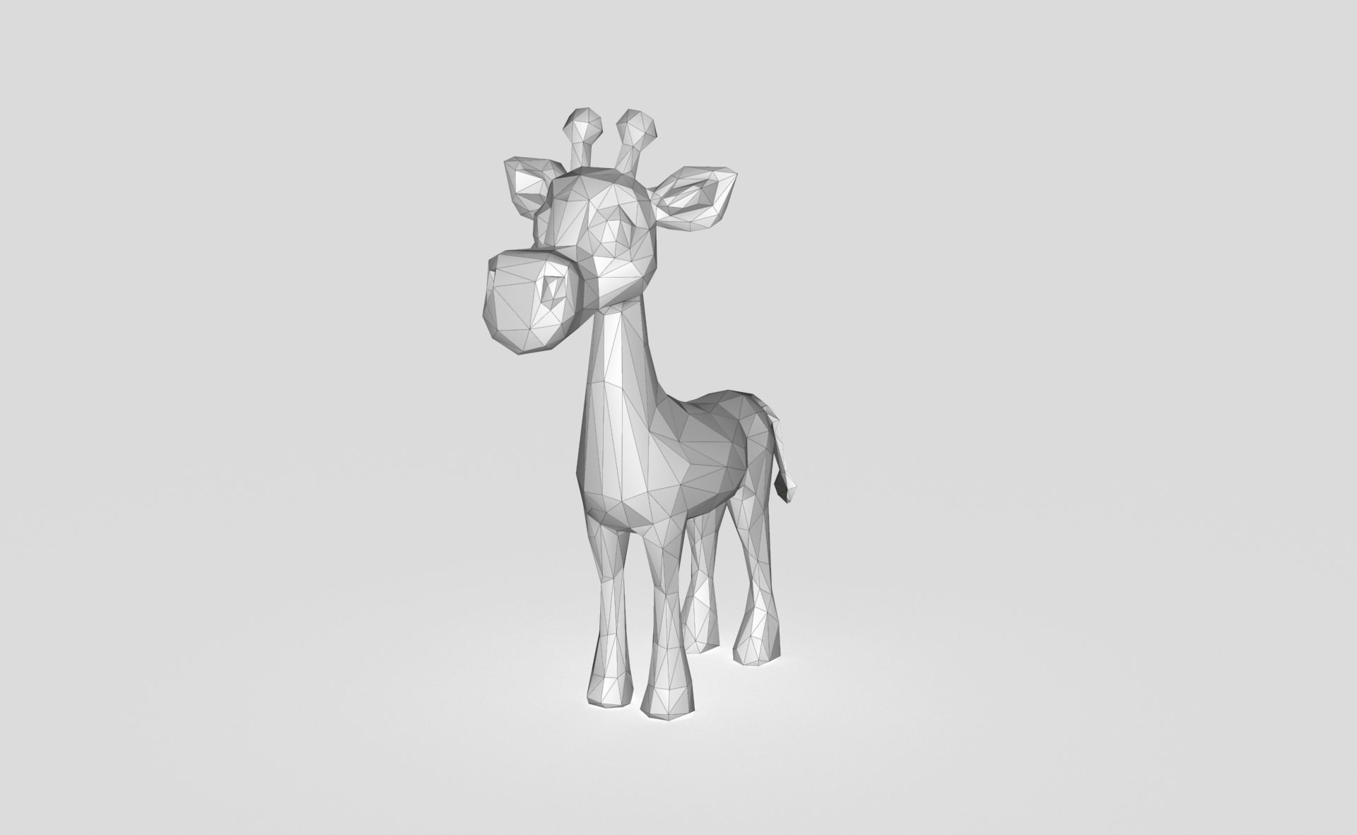 Giraffe Low-poly Low-poly 3D model_1
