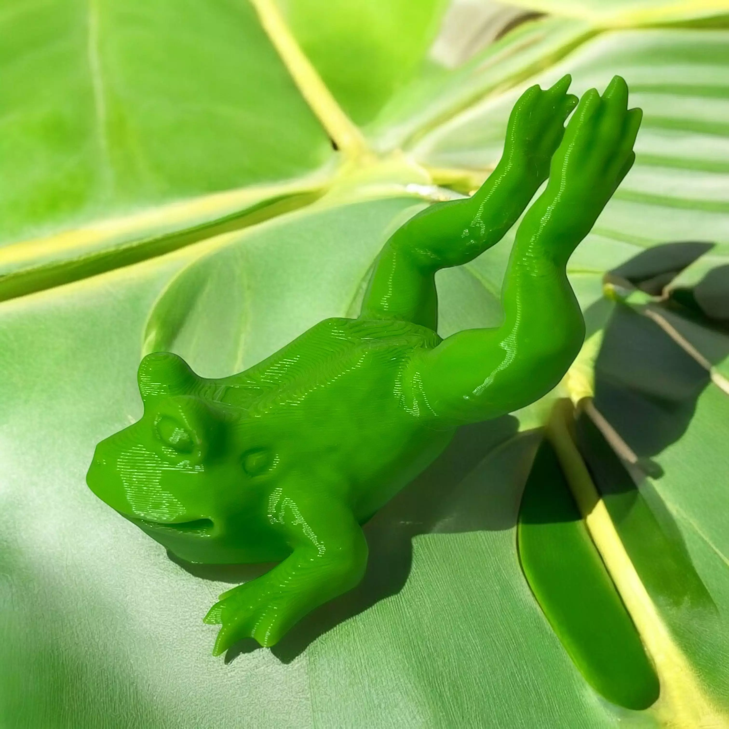 Frog on belly 3D print model_0