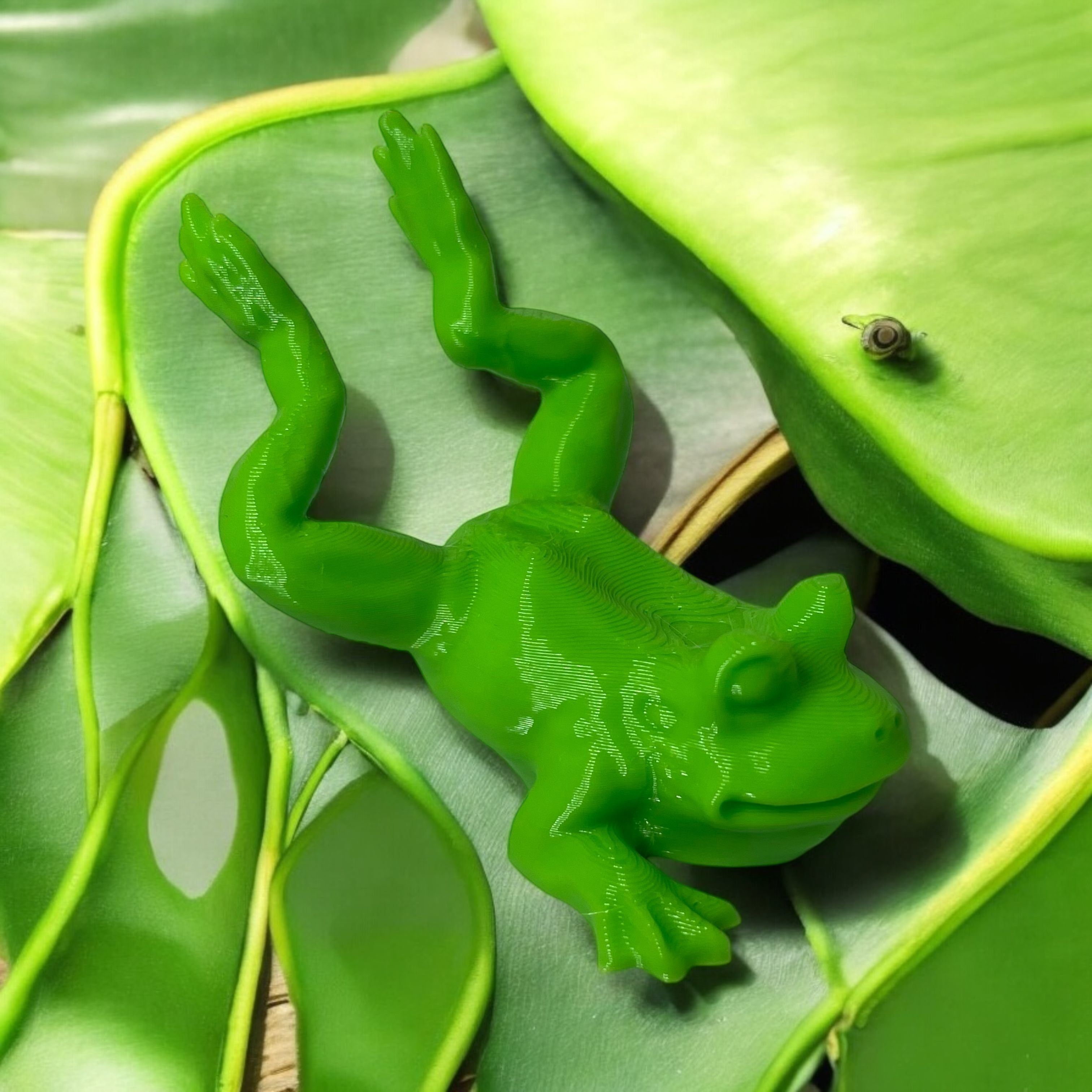 Frog on belly 3D print model_1