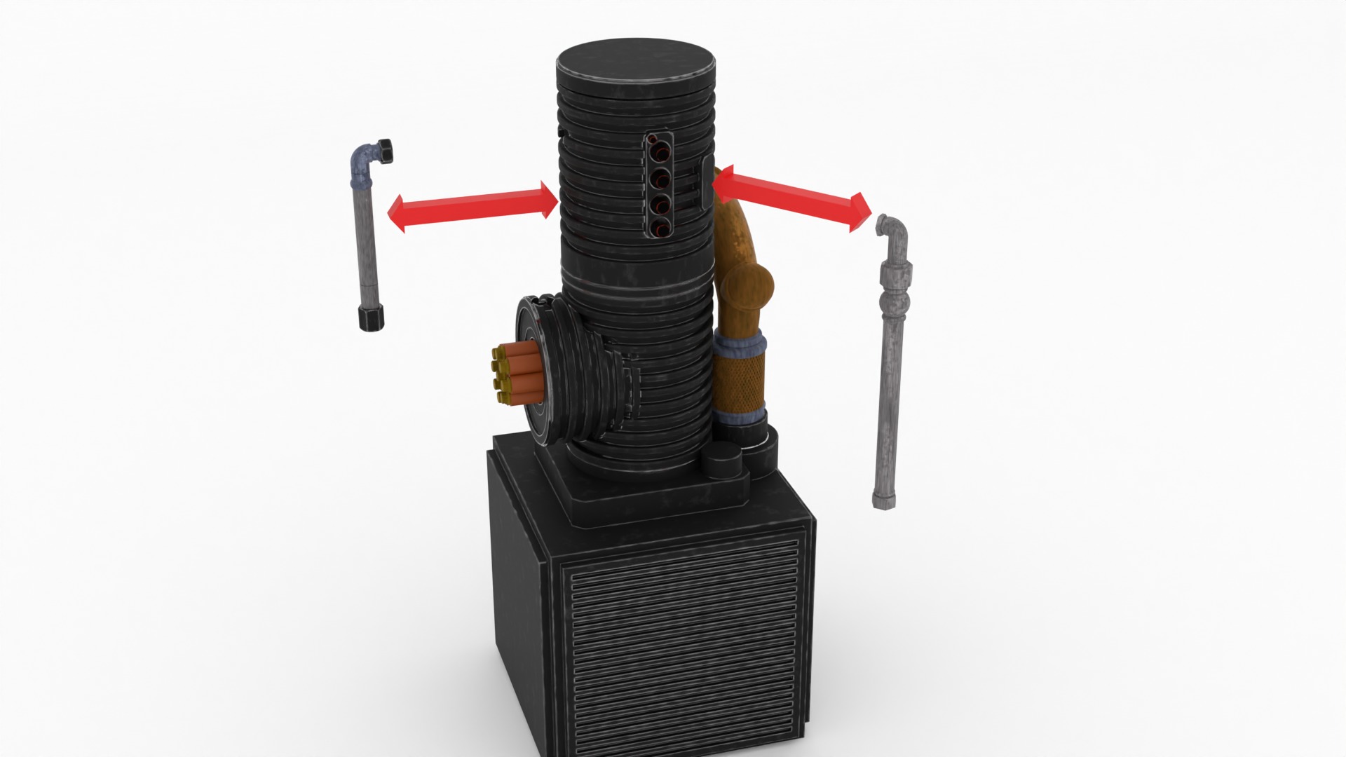 Speederbike Charge Station 1-12 scale Blackseries 3D print model_9