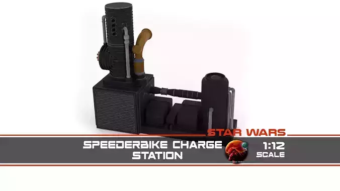 Speederbike Charge Station 1-12 scale Blackseries 3D print model