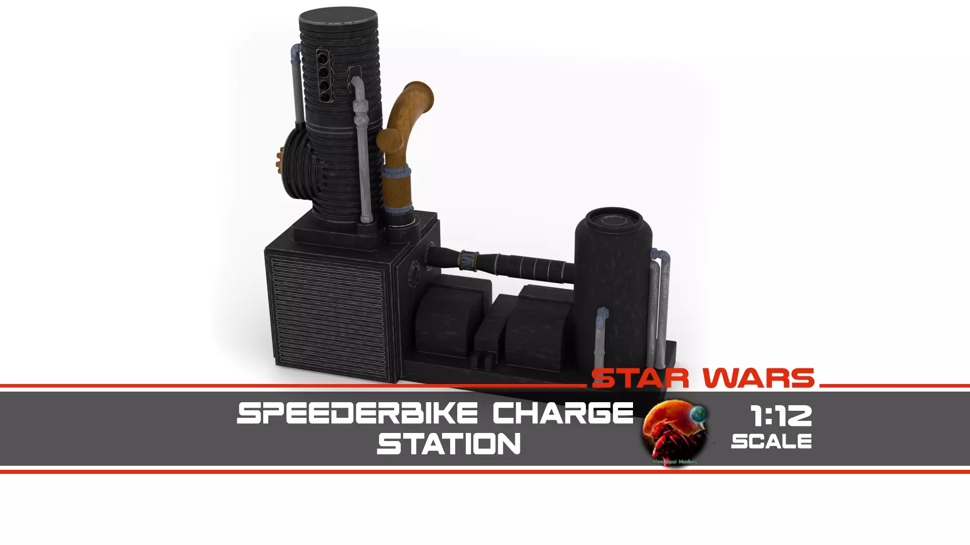 Speederbike Charge Station 1-12 scale Blackseries 3D print model_0