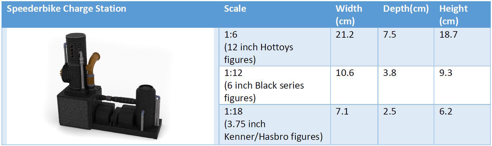 Speederbike Charge Station 1-12 scale Blackseries 3D print model_23