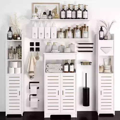 bathroom accessories 83 3D model