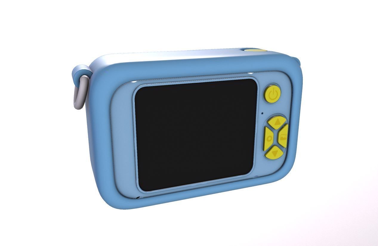 Childrens Digital Camera Low-poly 3D model_7