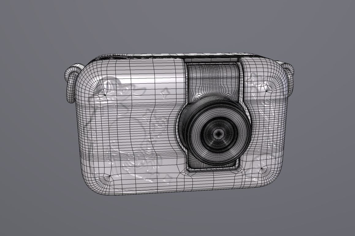 Childrens Digital Camera Low-poly 3D model_10