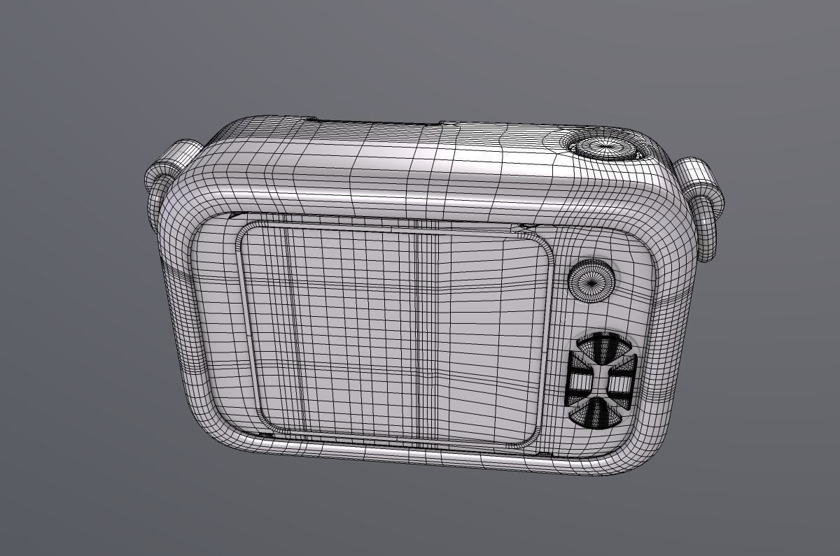 Childrens Digital Camera Low-poly 3D model_11