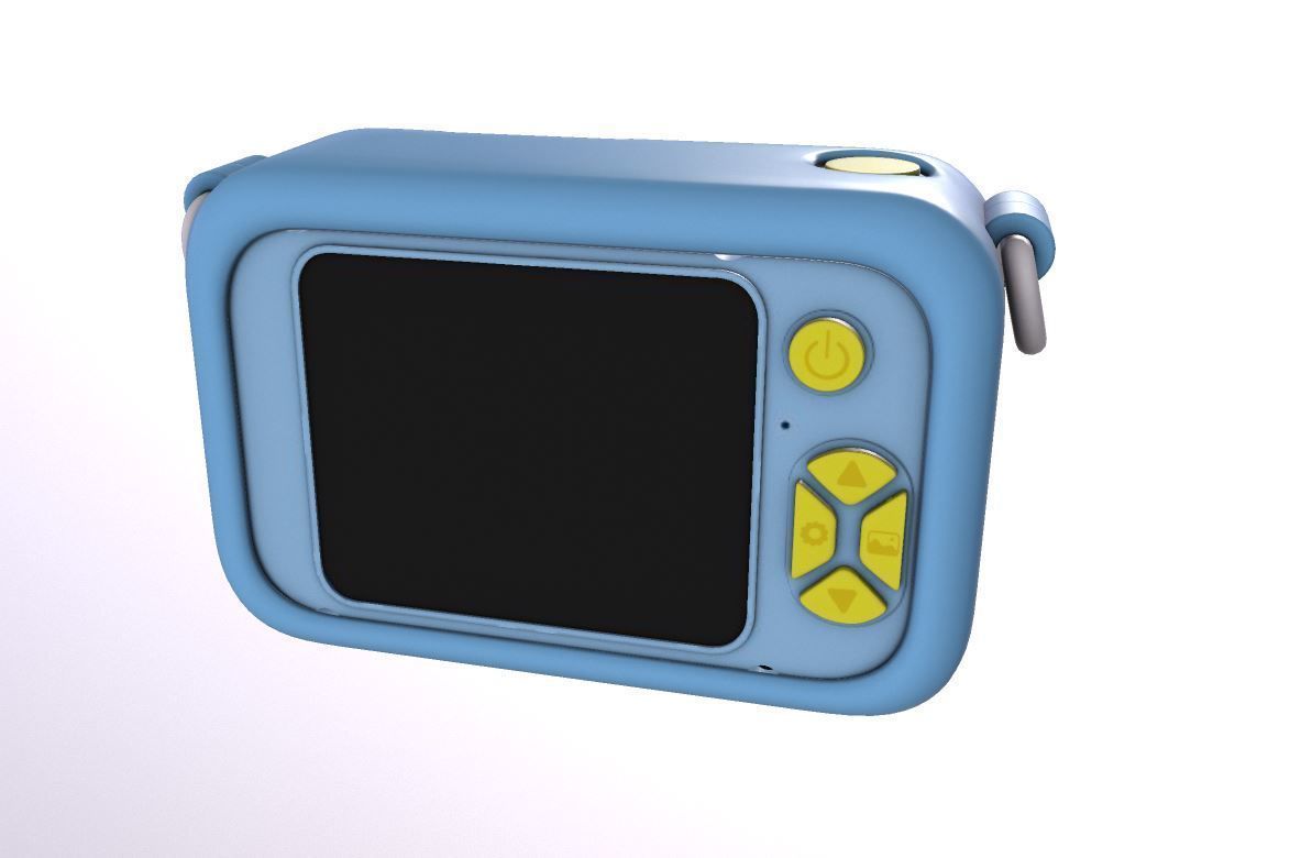 Childrens Digital Camera Low-poly 3D model_6