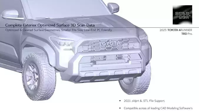 2025 TOYOTA 4Runner TRD Pro 3D Scan Surface Data 3D model