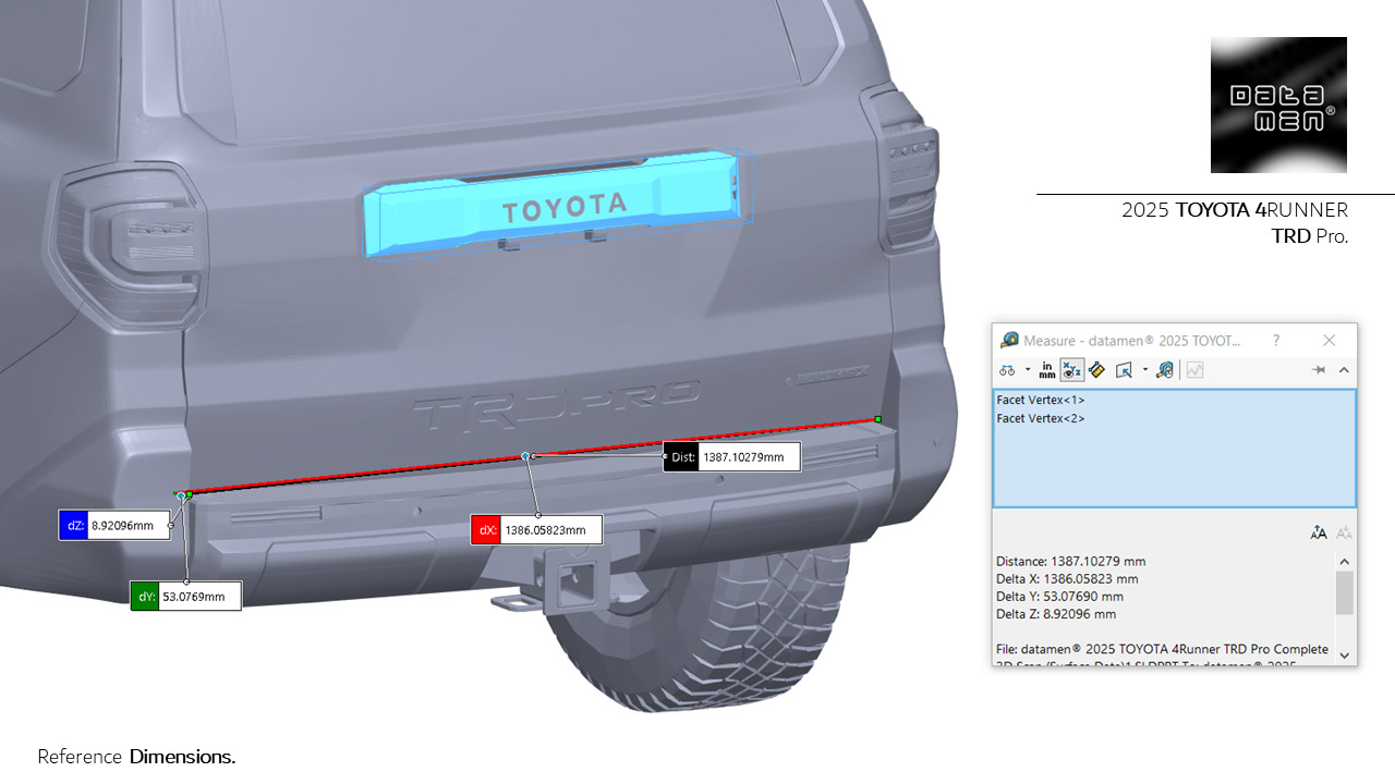 2025 TOYOTA 4Runner TRD Pro 3D Scan Surface Data 3D model_43