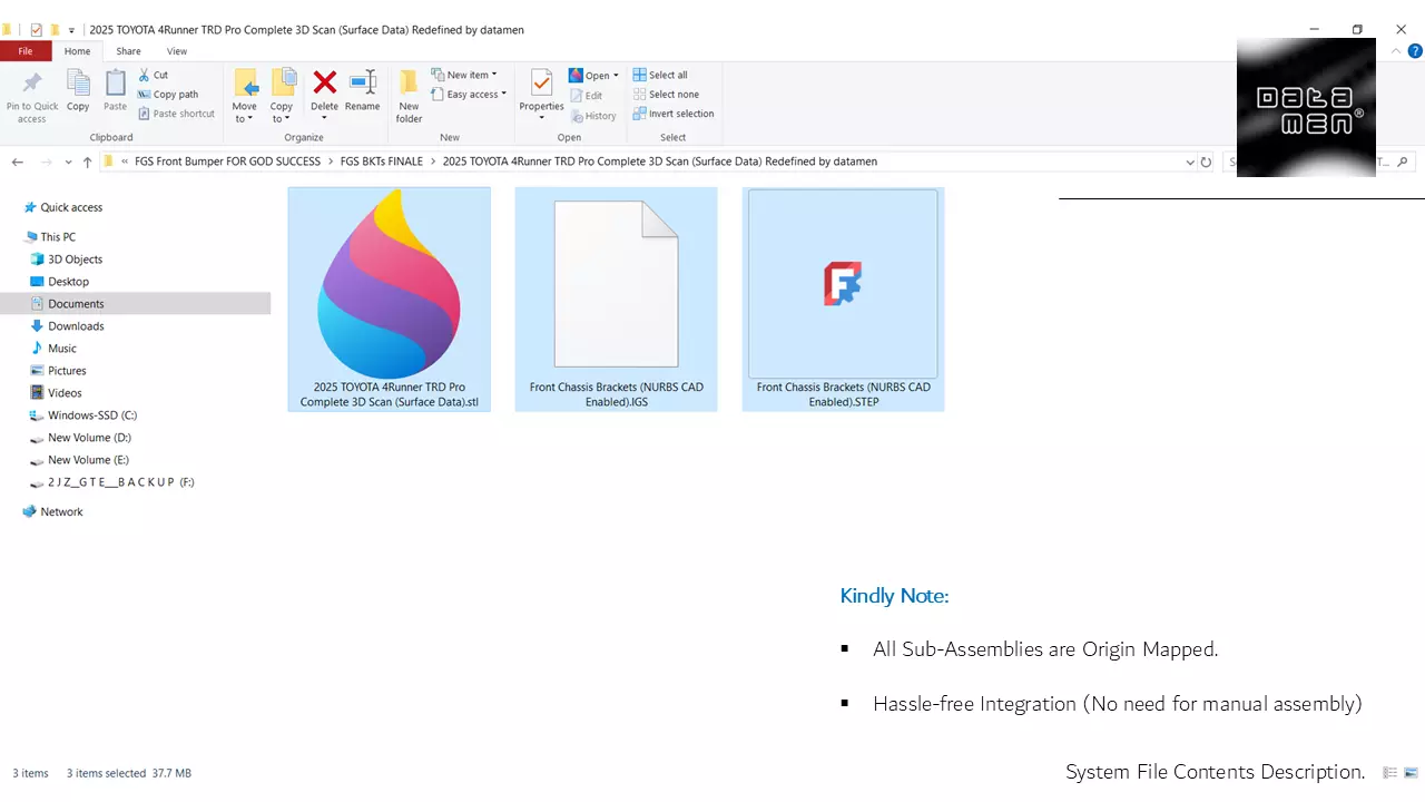 2025 TOYOTA 4Runner TRD Pro 3D Scan Surface Data 3D model_51