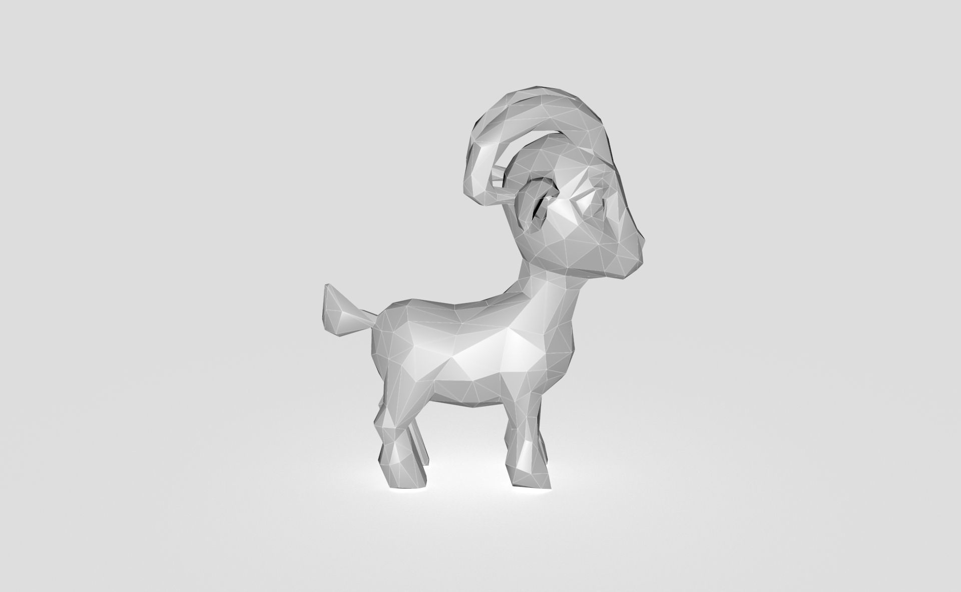 Goat Low-poly Low-poly 3D model_5