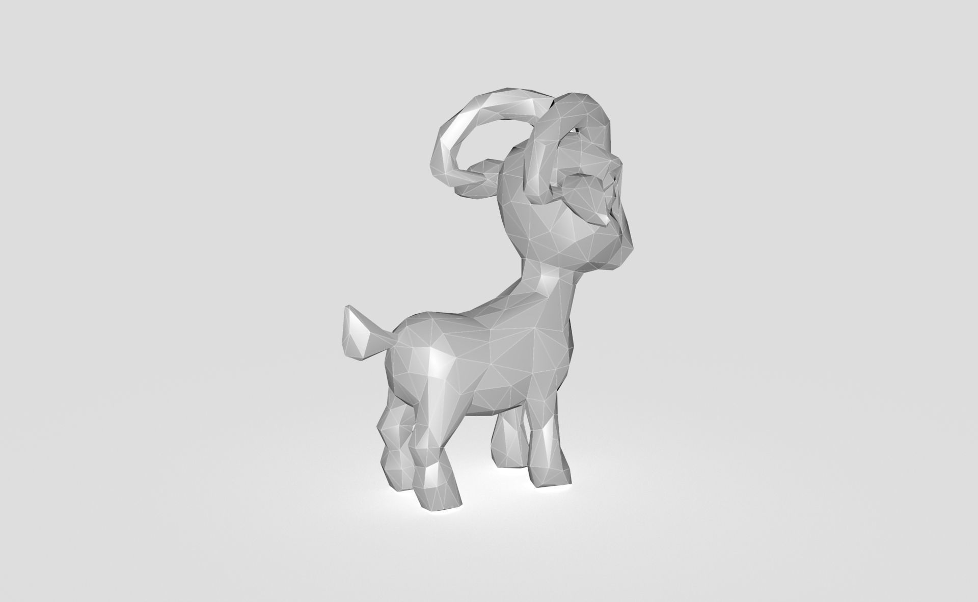 Goat Low-poly Low-poly 3D model_3