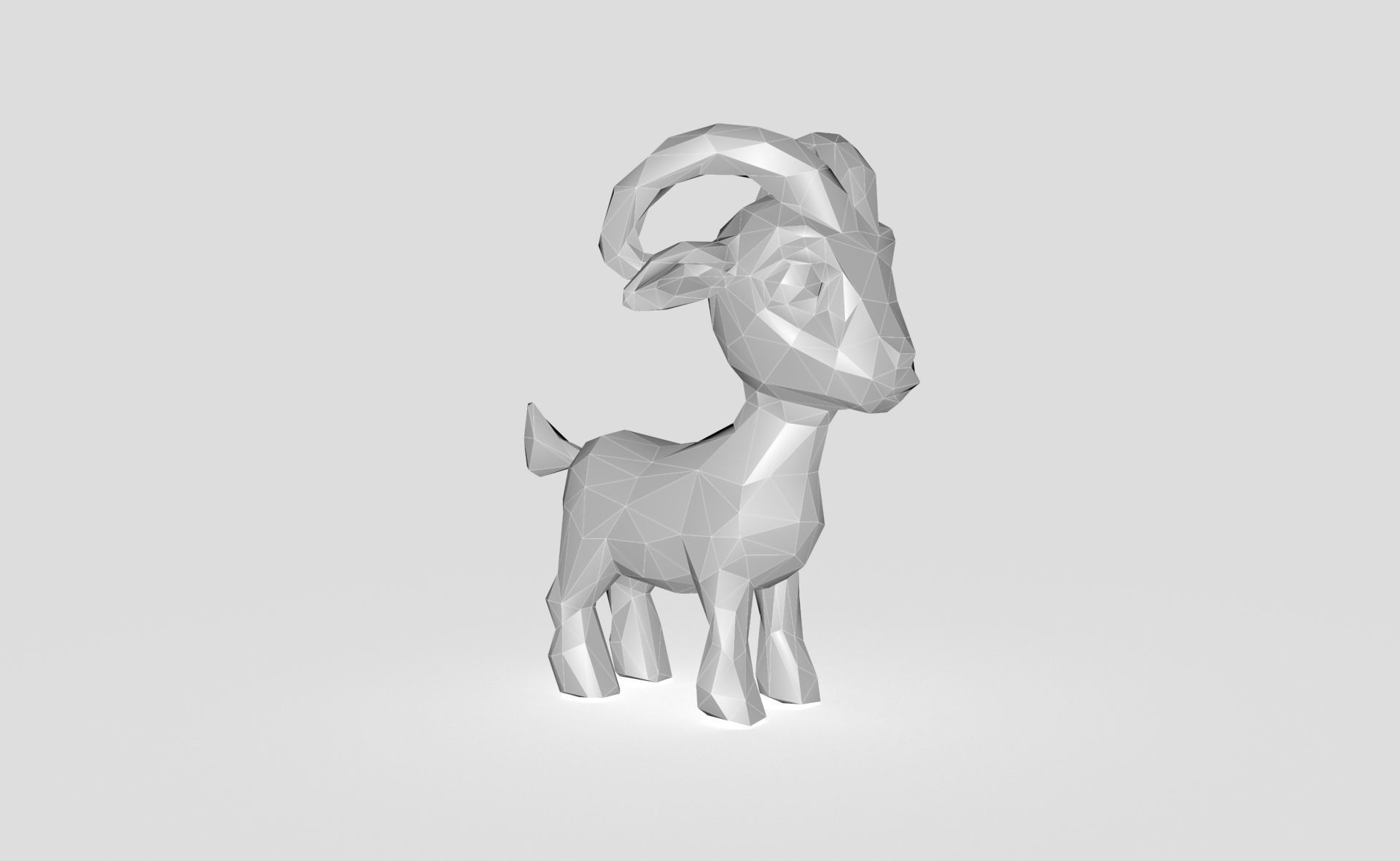 Goat Low-poly Low-poly 3D model_4