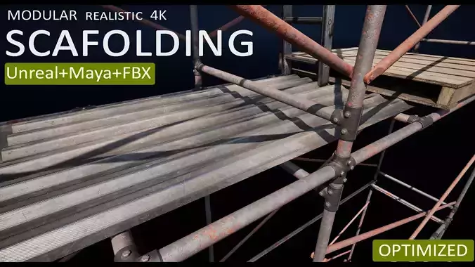 Scaffolding Low-poly 3D model