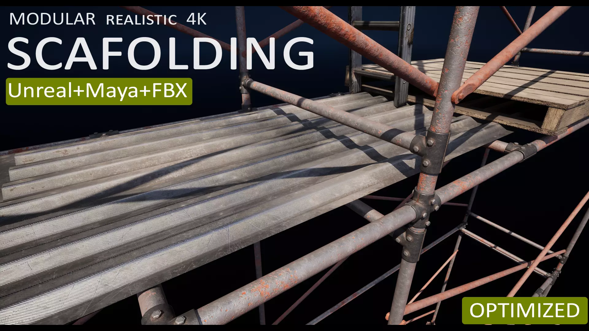 Scaffolding Low-poly 3D model_0