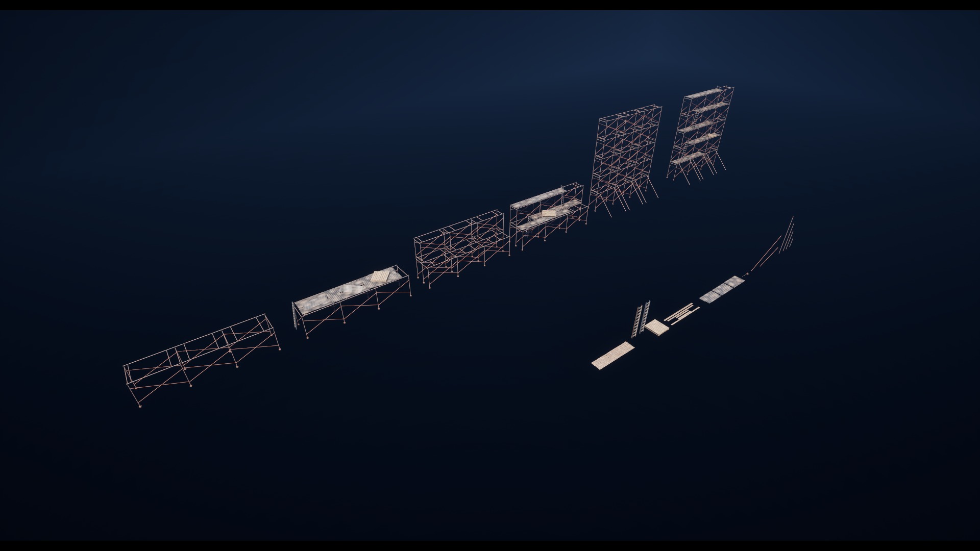 Scaffolding Low-poly 3D model_3