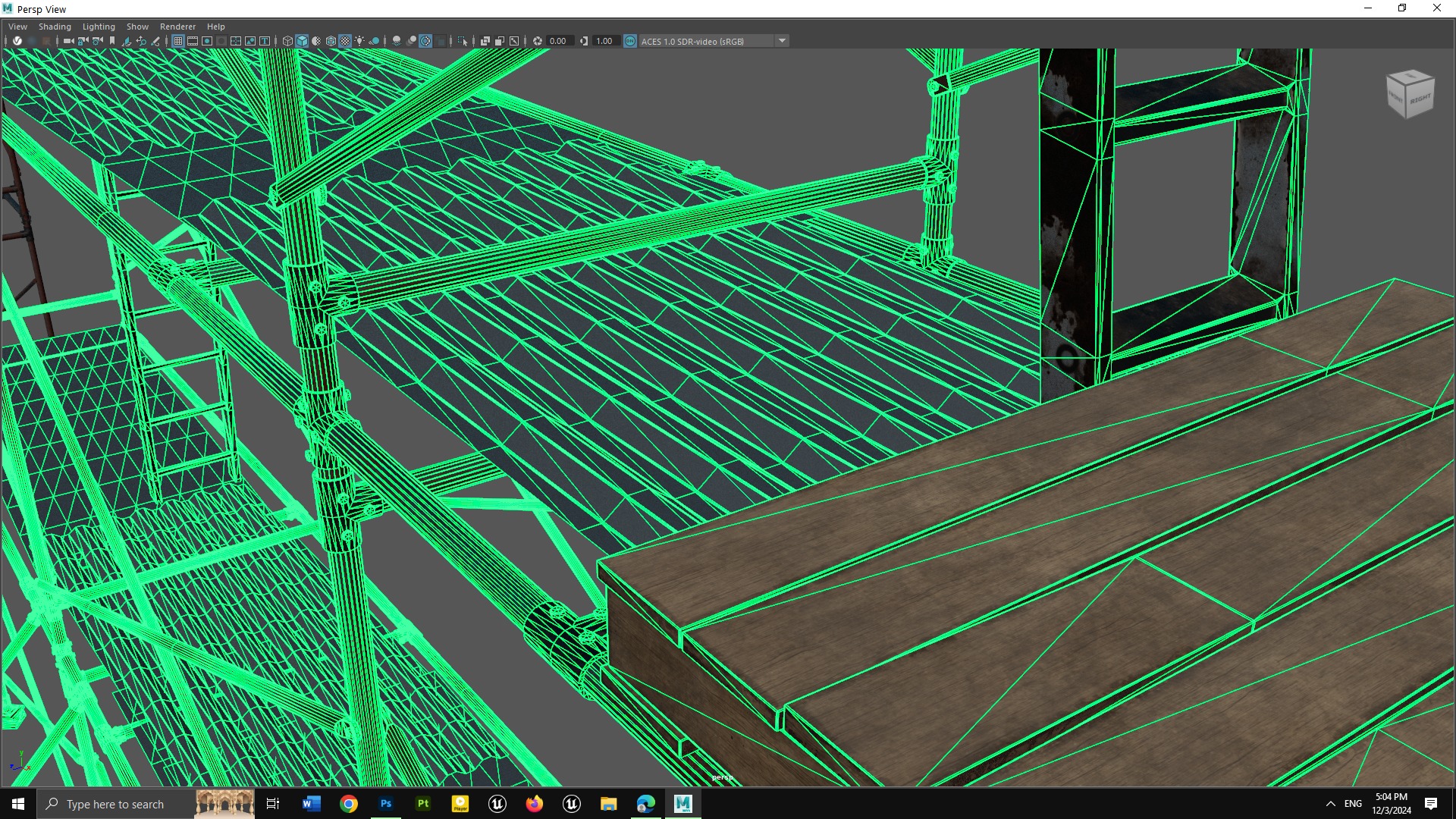 Scaffolding Low-poly 3D model_13