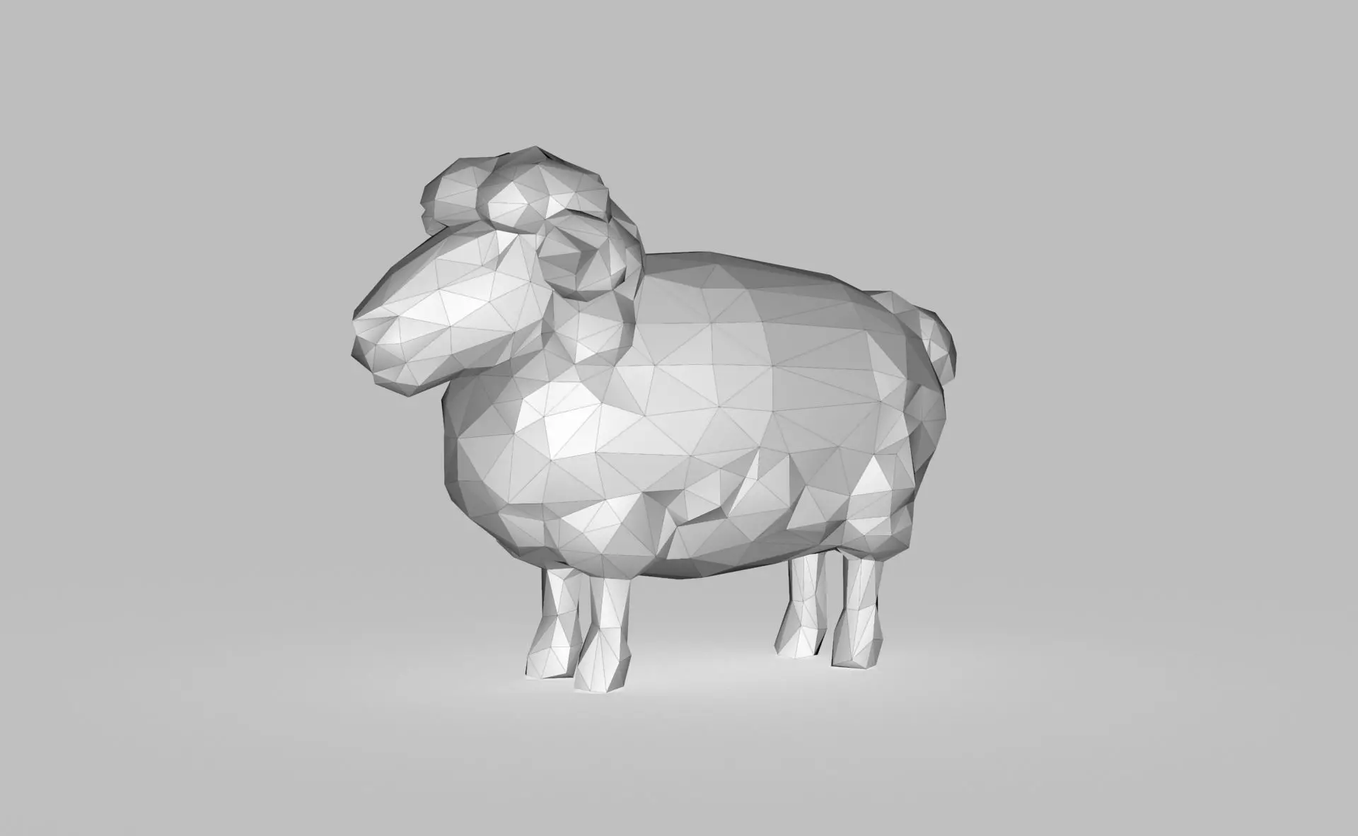 Sheep Low poly Low-poly 3D model_0