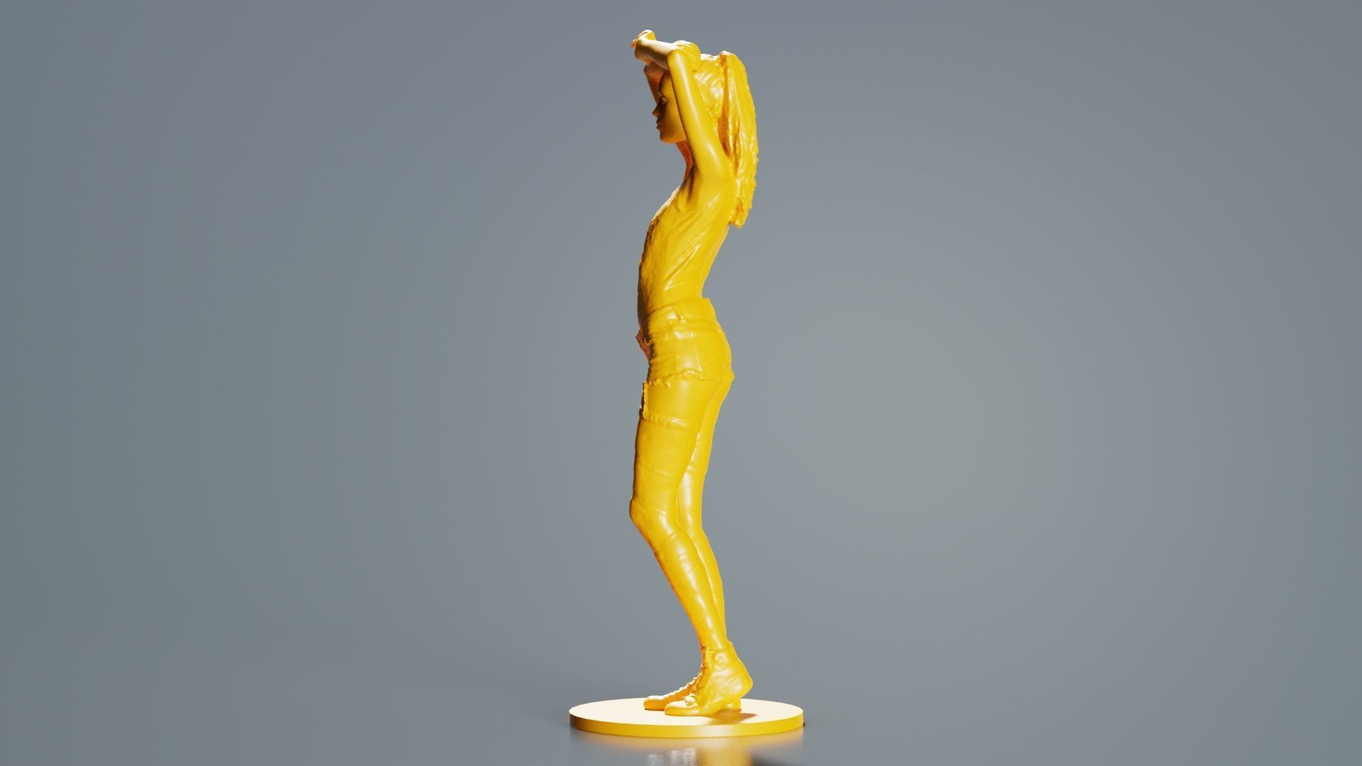 Woman Wearing Short 3 3D print model_3