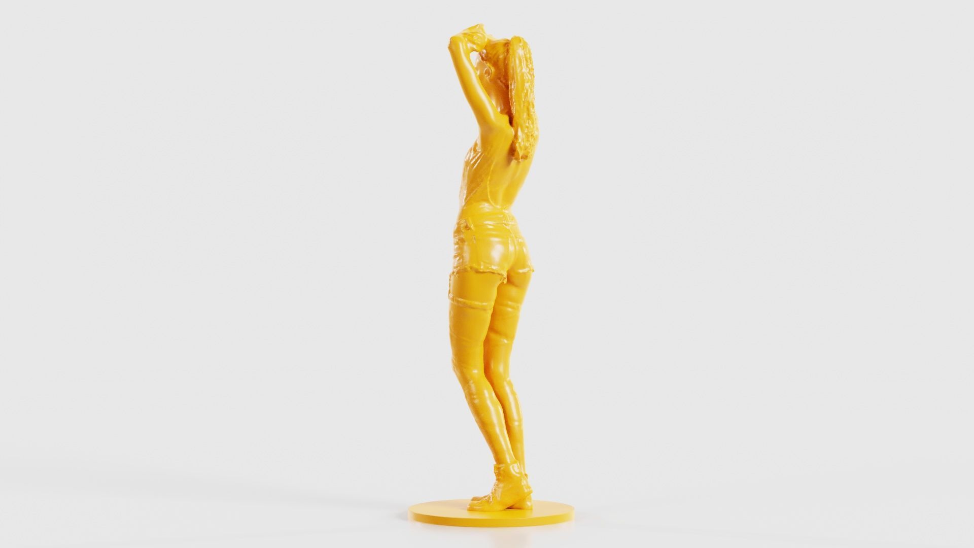 Woman Wearing Short 3 3D print model_25