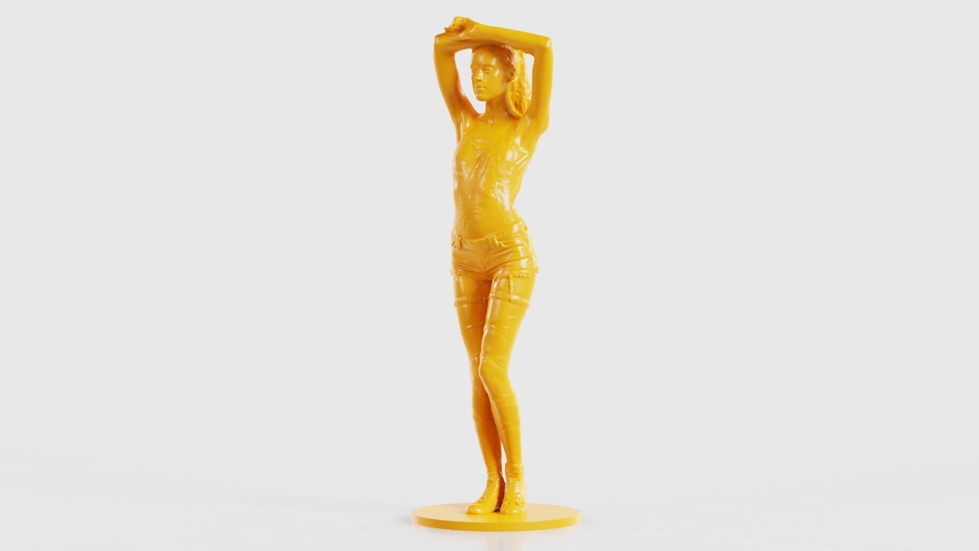 Woman Wearing Short 3 3D print model_28