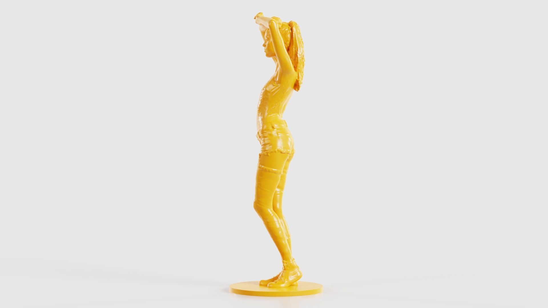 Woman Wearing Short 3 3D print model_26