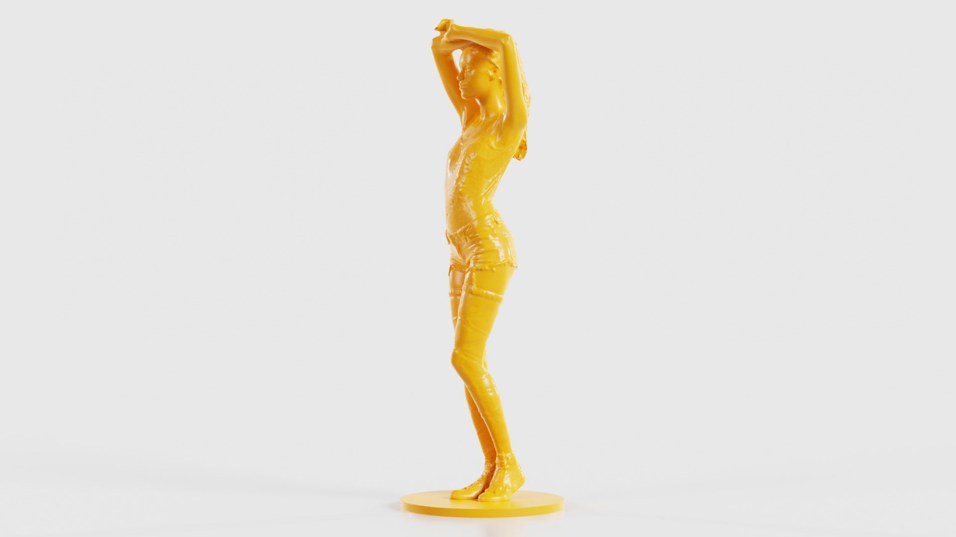 Woman Wearing Short 3 3D print model_27