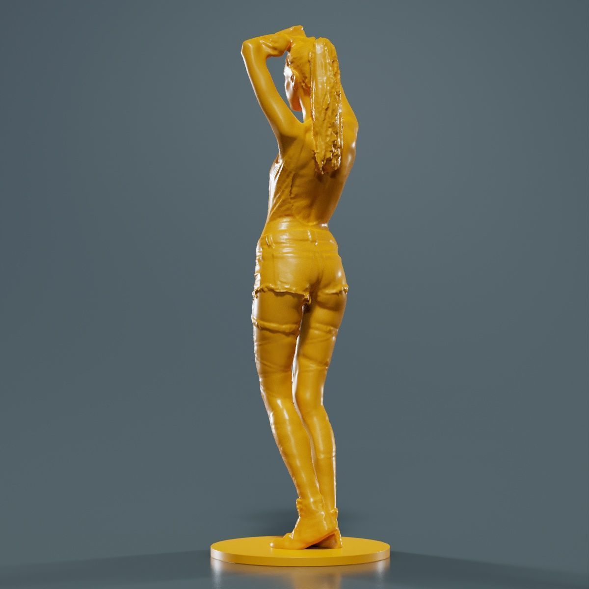 Woman Wearing Short 3 3D print model_14