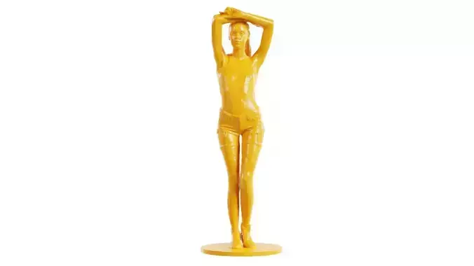 Woman Wearing Short 3 3D print model