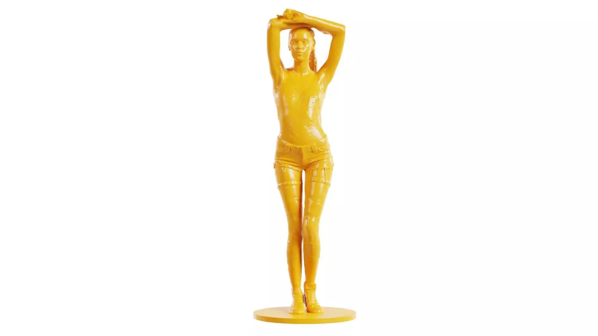 Woman Wearing Short 3 3D print model_0