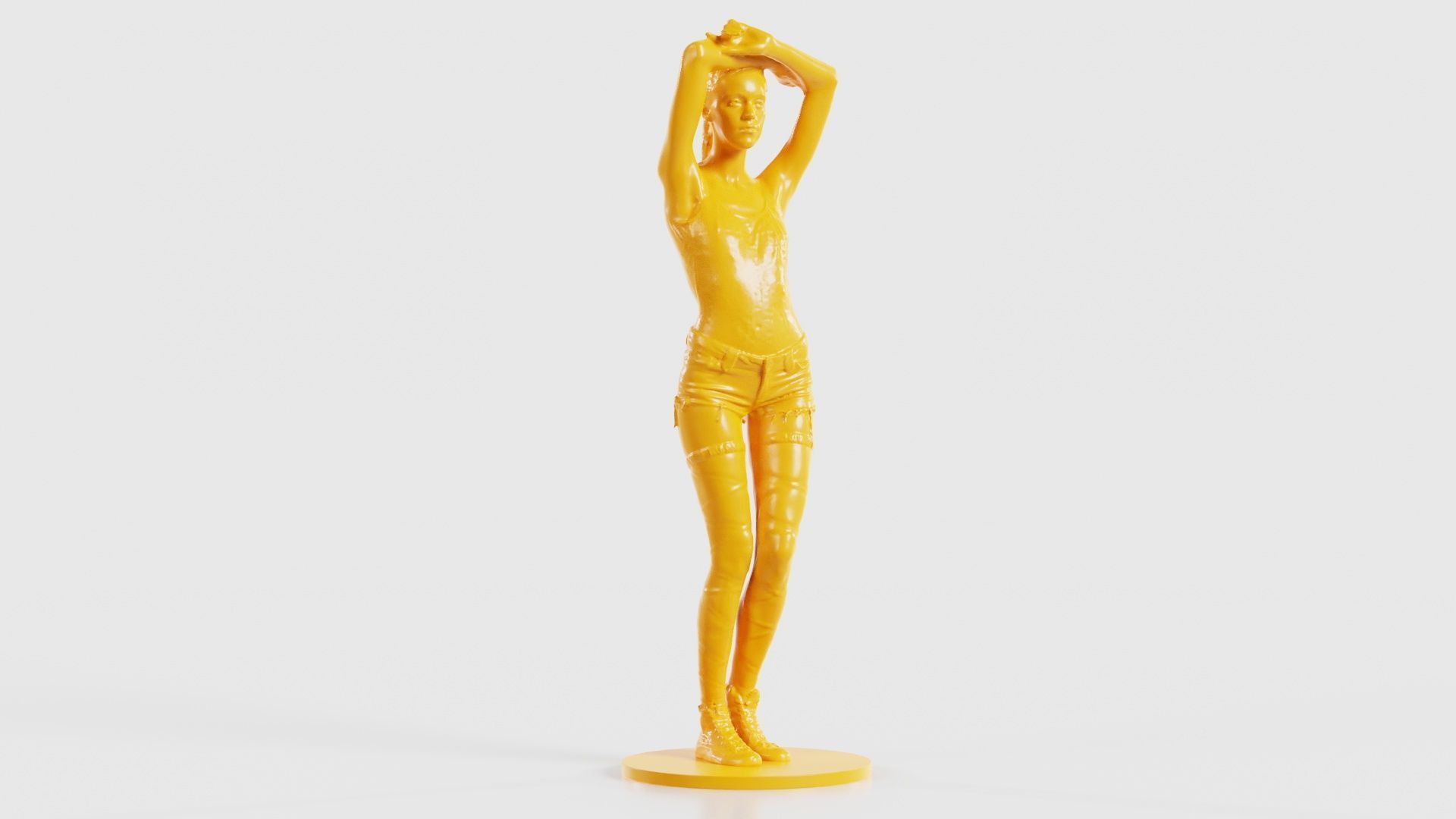 Woman Wearing Short 3 3D print model_18