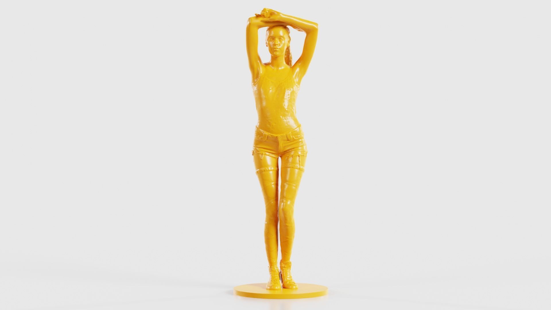 Woman Wearing Short 3 3D print model_17