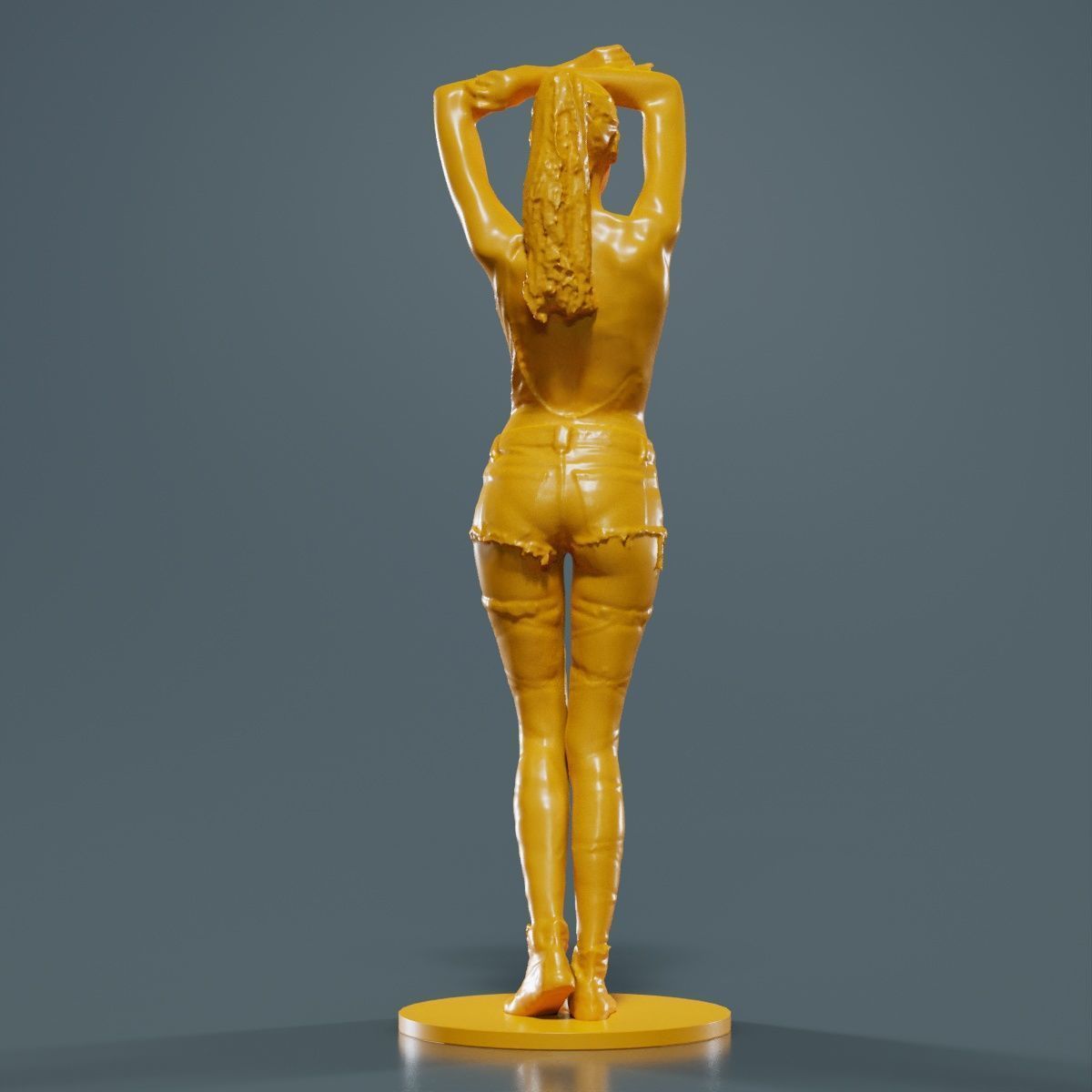 Woman Wearing Short 3 3D print model_13