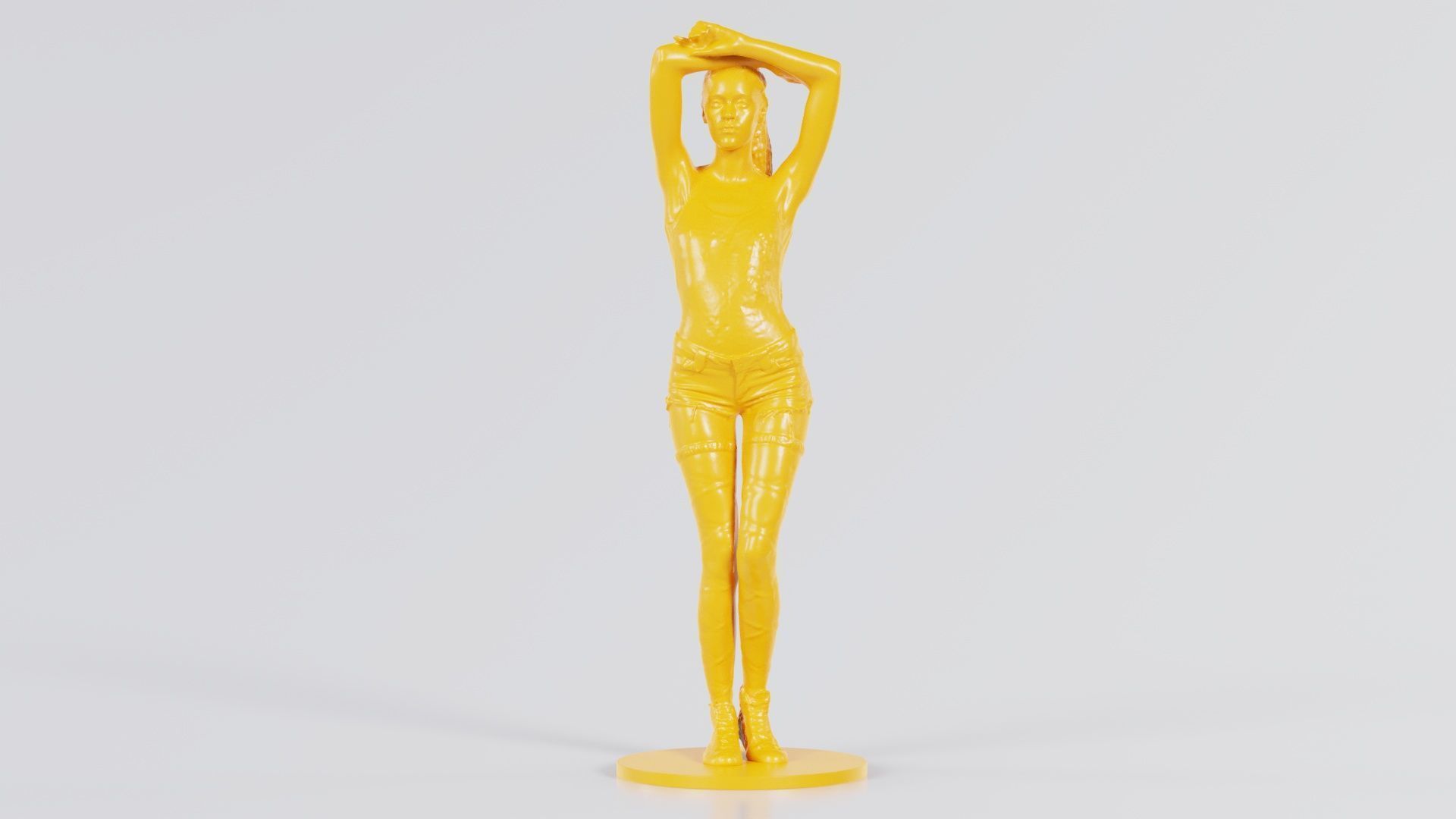 Woman Wearing Short 3 3D print model_5