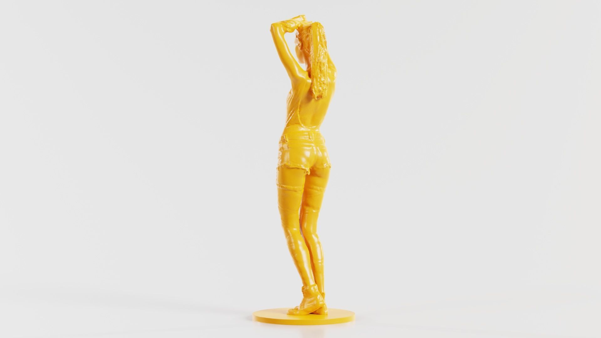Woman Wearing Short 3 3D print model_8