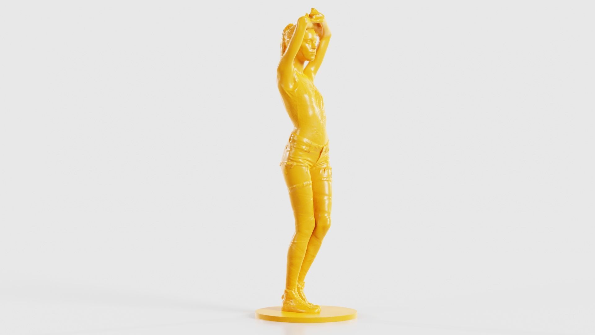 Woman Wearing Short 3 3D print model_19