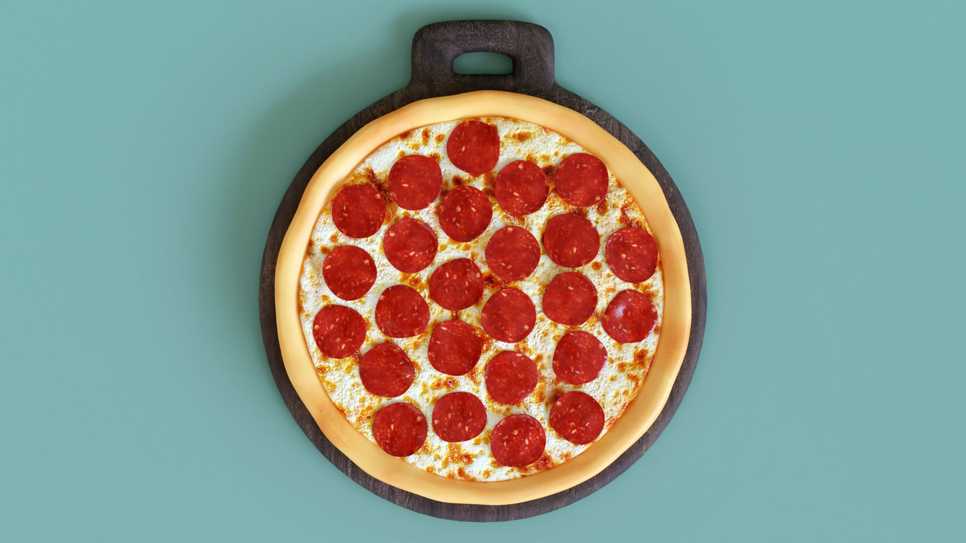 Pizza Pepperoni 001 3D model_6